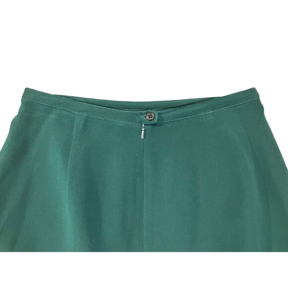 Hugo Buscati Milano Women's Green 100% Silk 2-Piece Blazer/Skirt Set SZ 8 VTG - Picture 9 of 11